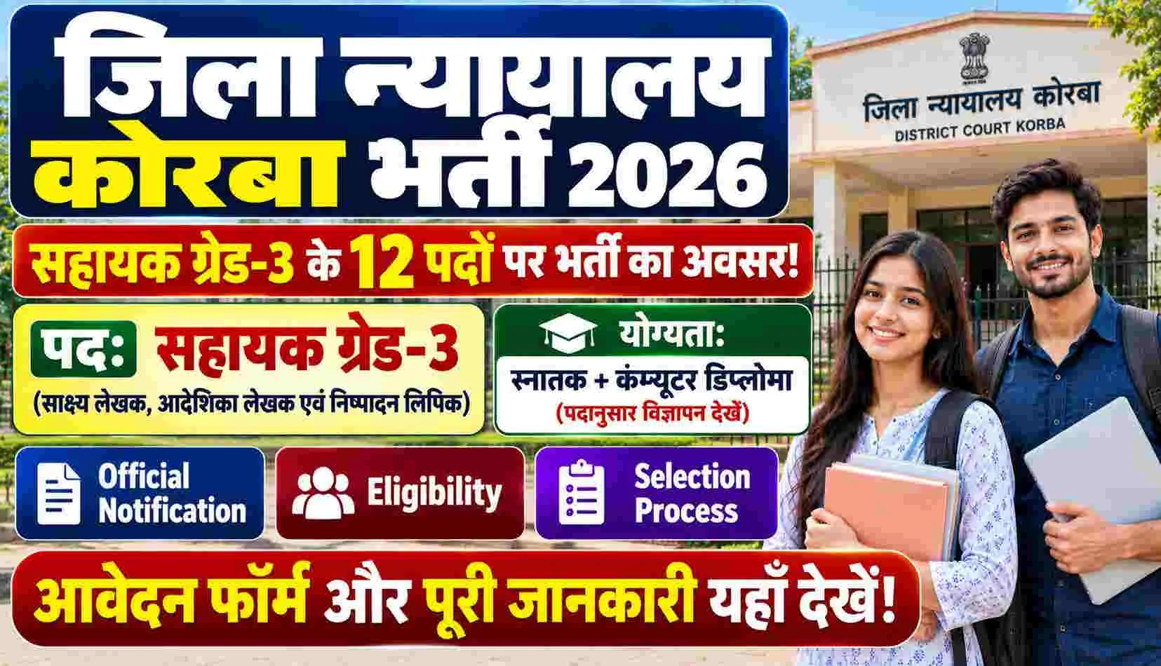 Korba District Court Job 2026